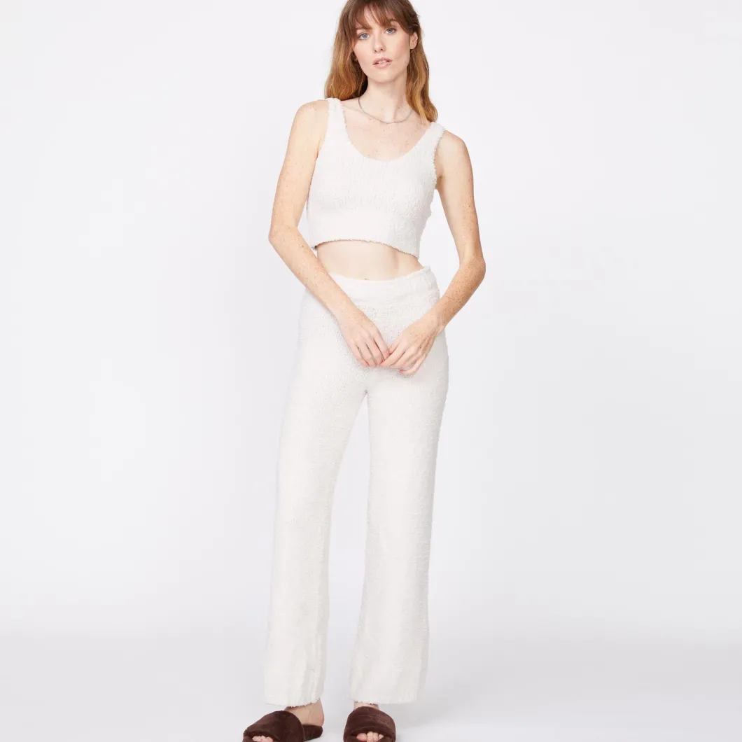 MONROW Plush Sweater Pants - Color CHALK Sale