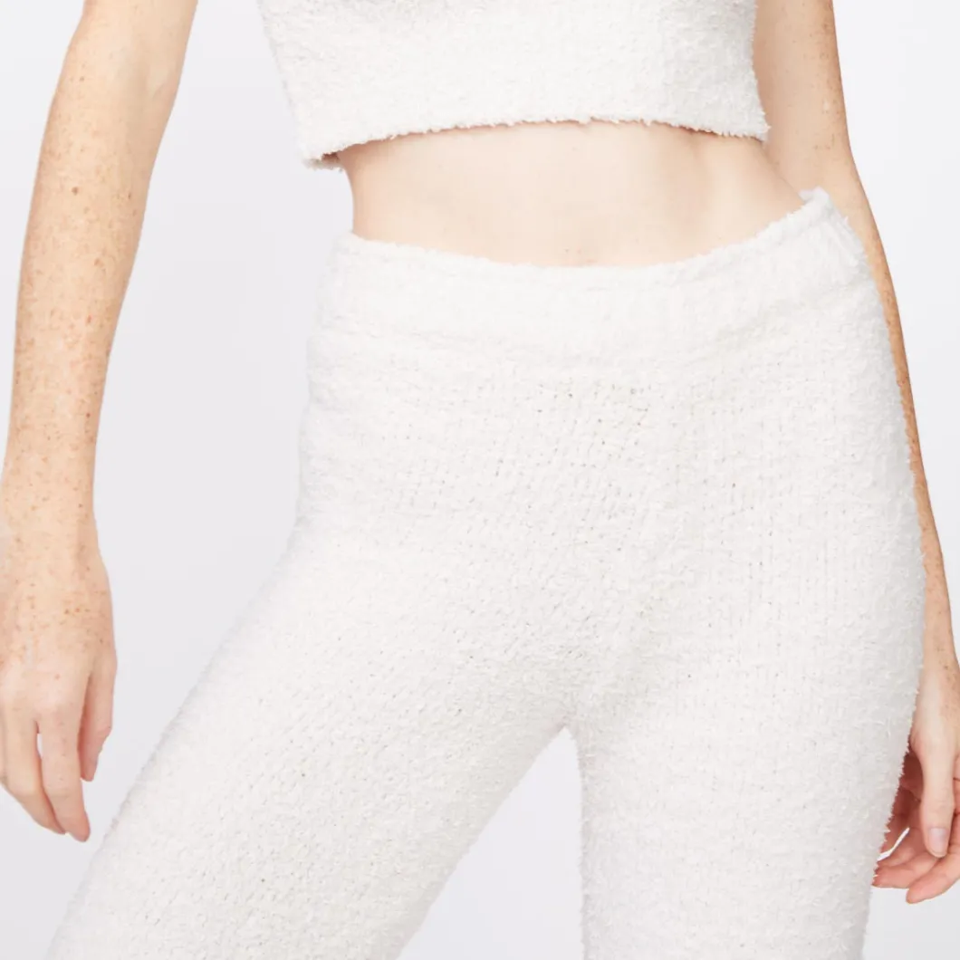 MONROW Plush Sweater Pants - Color CHALK Sale