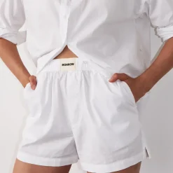 MONROW Poplin Boxer Short WHITE Flash Sale