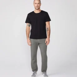 MONROW Relaxed Pocket Crew BLACK Fashion