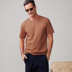 MONROW Relaxed Pocket Crew CARAMEL Best