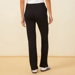 MONROW Rib Straight Leg Pant BLACK Best