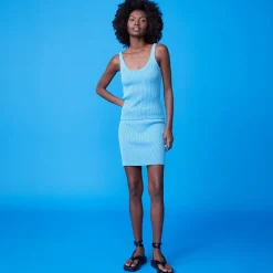 MONROW Rib Sweater Mini Skirt SKY Flash Sale