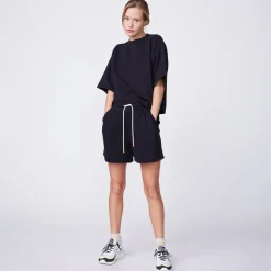 MONROW 90's Classic Sweat Short BLACK Fashion