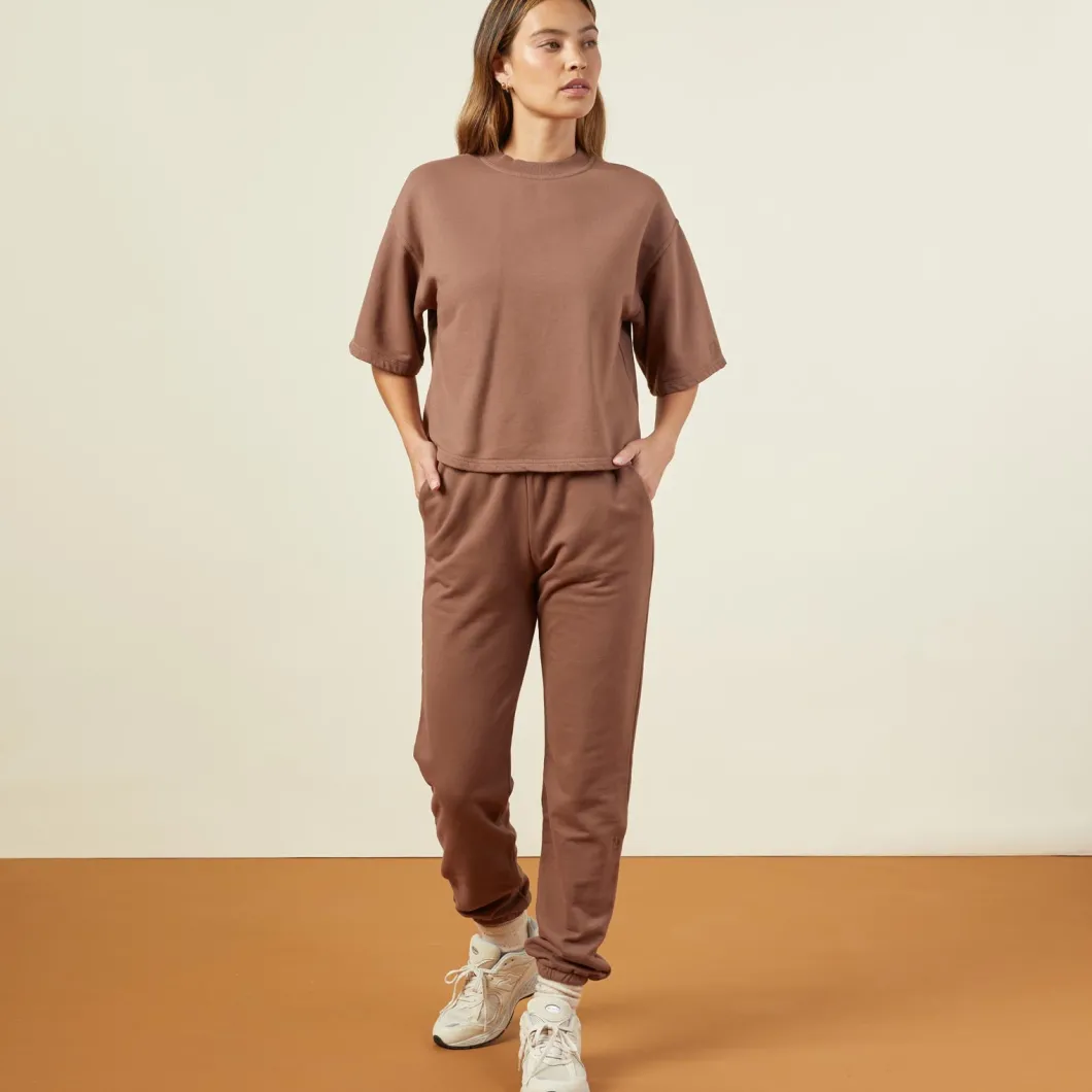 MONROW 90's Classic Sweatshirt Tee DUSTYCOCOA Flash Sale