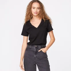 MONROW 90's V Neck BLACK Best