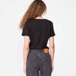 MONROW 90's V Neck BLACK Best