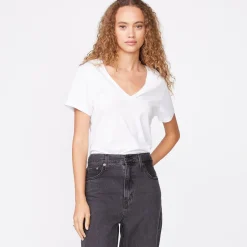 MONROW 90's V Neck WHITE Clearance