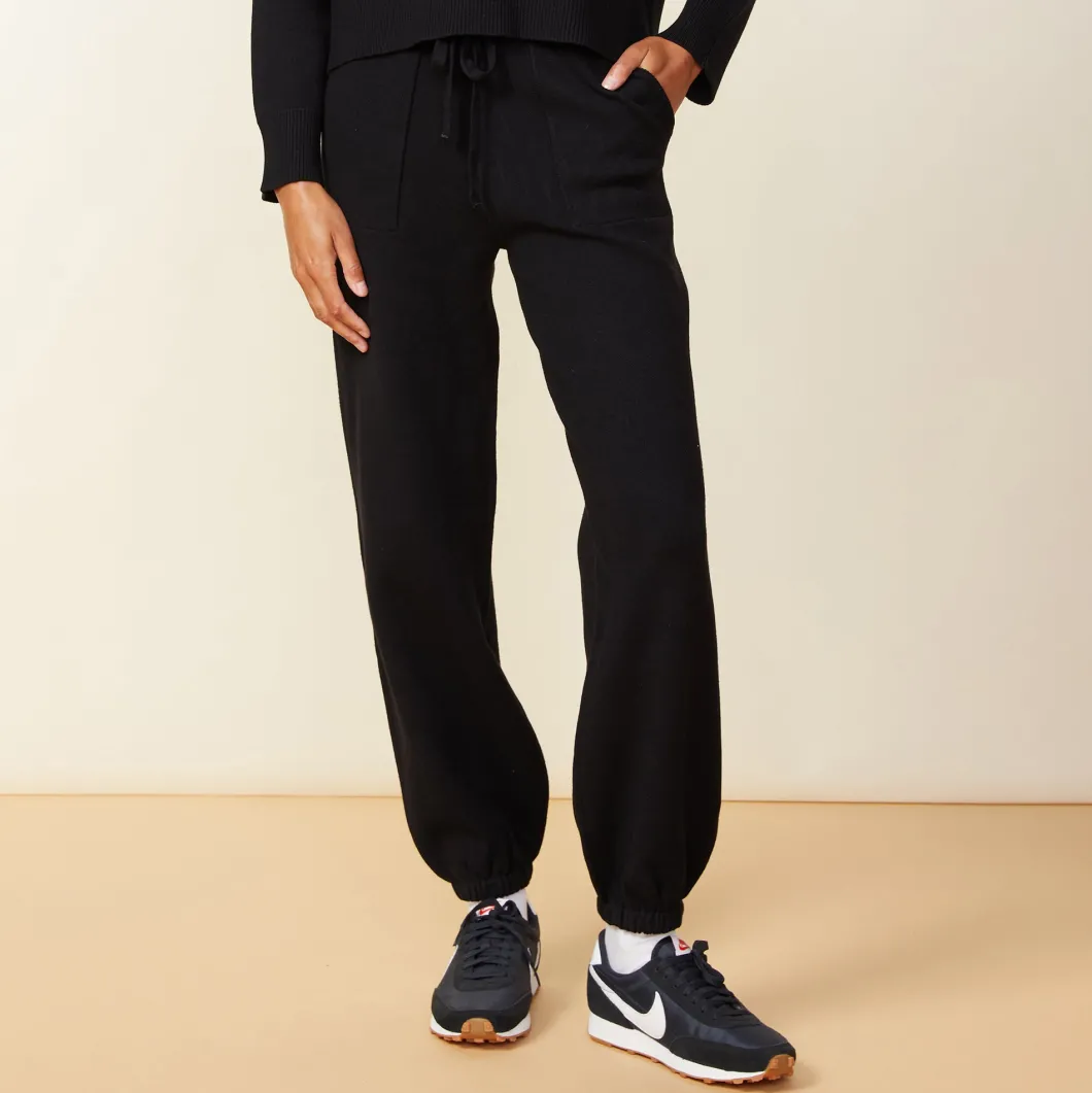 MONROW Soft Knit Oversized Vintage Sweat BLACK Shop