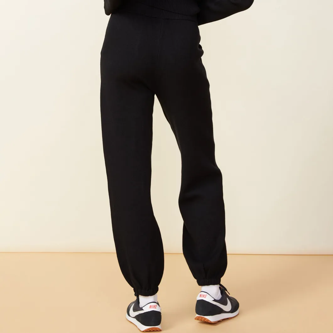 MONROW Soft Knit Oversized Vintage Sweat BLACK Shop