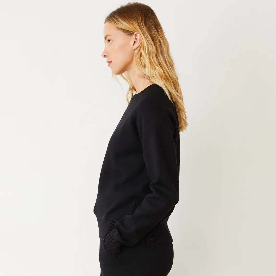 MONROW Soft Knit Raglan Sweater BLACK Cheap