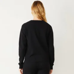 MONROW Soft Knit Raglan Sweater BLACK Cheap