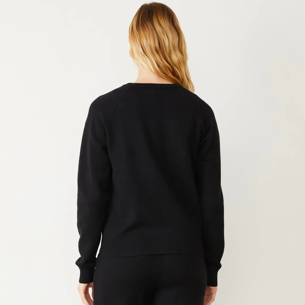 MONROW Soft Knit Raglan Sweater BLACK Cheap