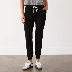 MONROW Softfleece Girlfriend Sweats BLACK Hot