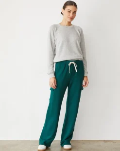 MONROW Softfleece Straight Leg Cargo Sweat FOREST Best