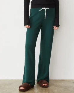 MONROW Softfleece Straight Leg Vintage Sweat EVERGREEN Hot