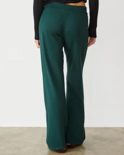 MONROW Softfleece Straight Leg Vintage Sweat EVERGREEN Hot