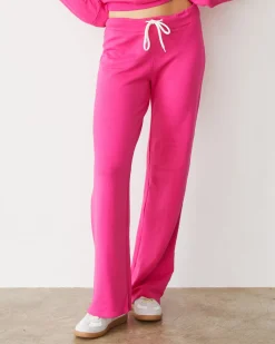 MONROW Softfleece Straight Leg Vintage Sweat FUCHSIA Hot