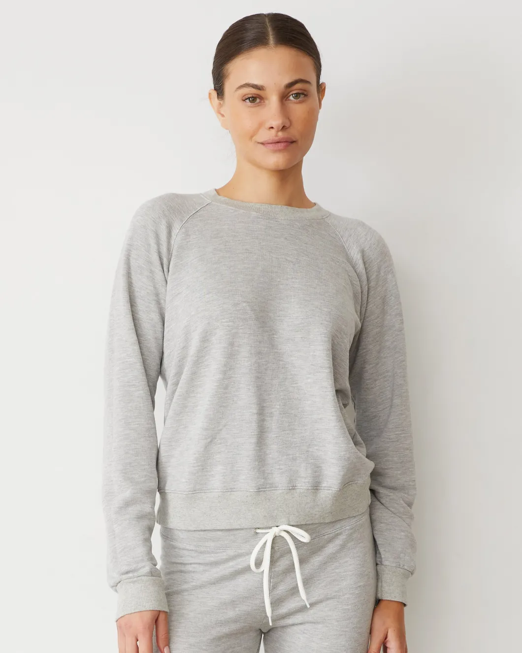 MONROW Softfleece Vintage Raglan HEATHERGREY Best