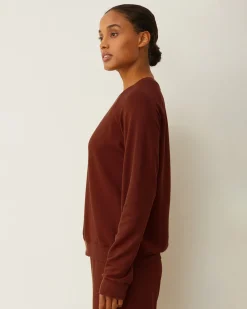 MONROW Softfleece Vintage Raglan RUST Sale