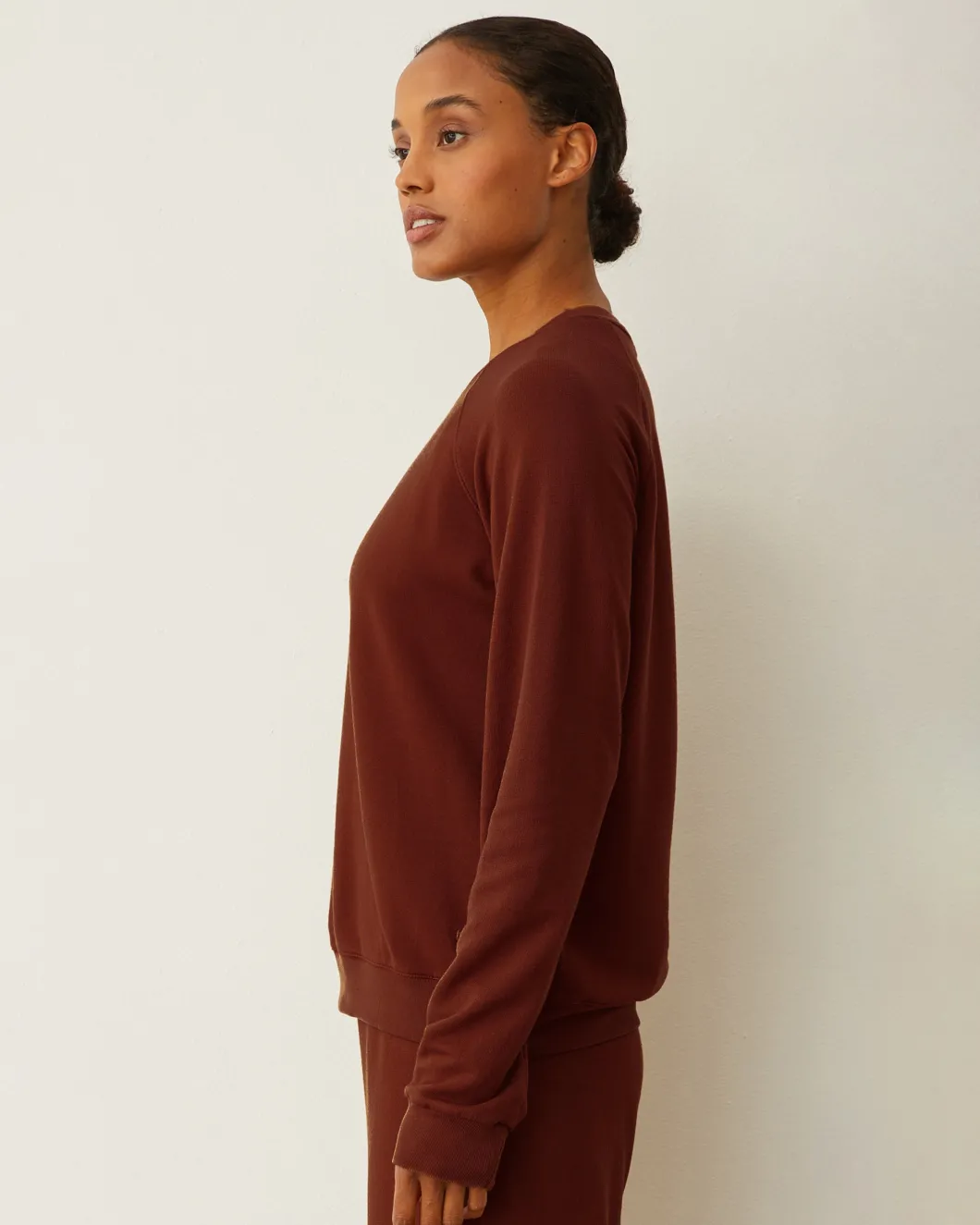 MONROW Softfleece Vintage Raglan RUST Sale