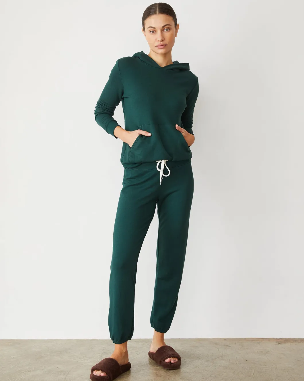 MONROW Softfleece Vintage Sweat EVERGREEN Hot