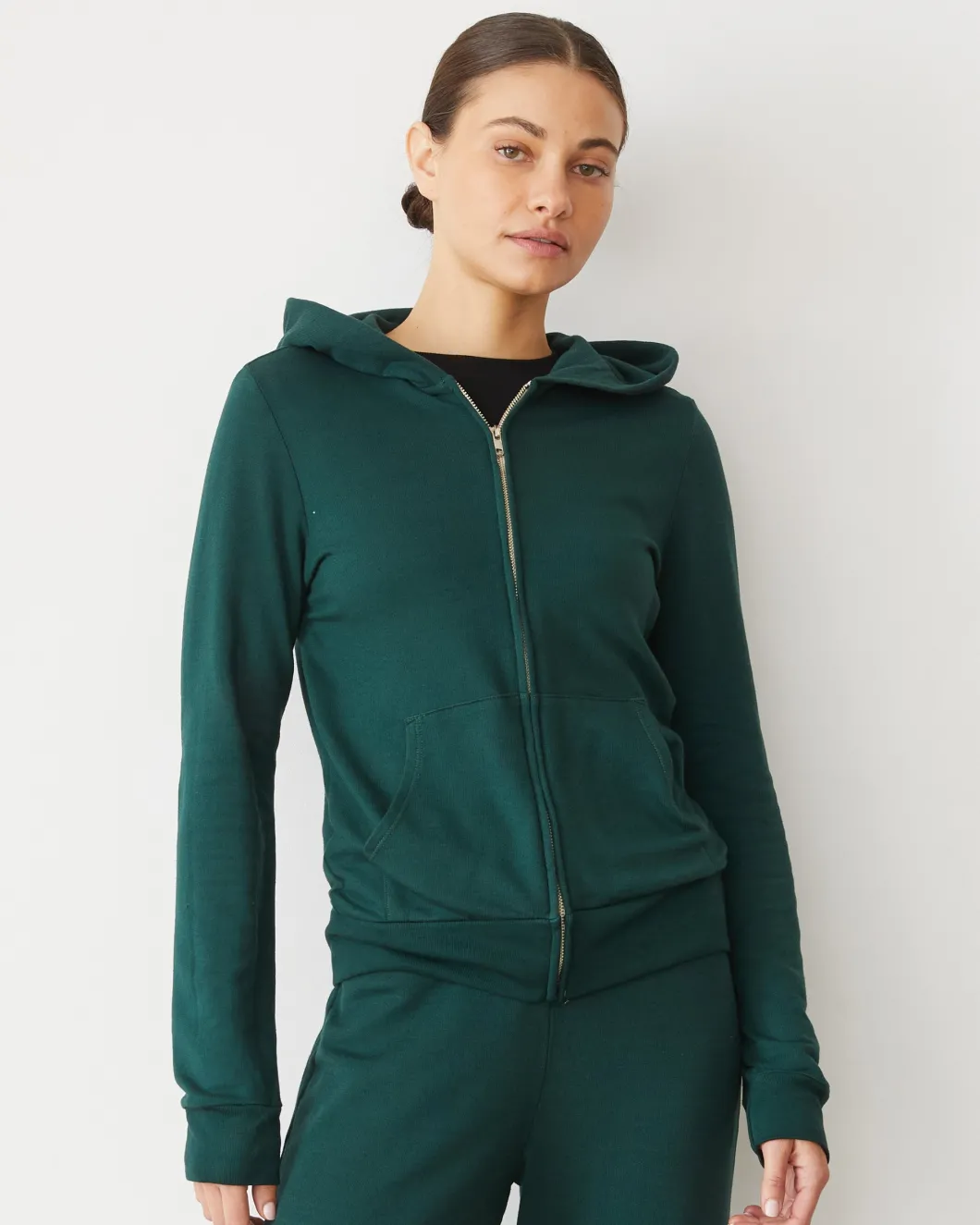 MONROW Softfleece Zip Up Hoody EVERGREEN Sale