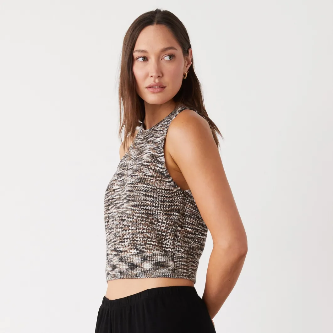 MONROW Space-dye Crochet Racer Tank PECANMULTI Store