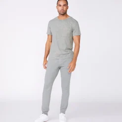 MONROW Stone Wash Relaxed Pocket Crew GUNMETAL Cheap