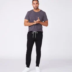 MONROW Stone Wash Relaxed Pocket Crew NEPTUNE Best