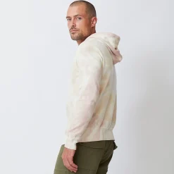 MONROW Sunburst Tie Dye Pullover Hoody BONE/WHITE/TAUPE Outlet