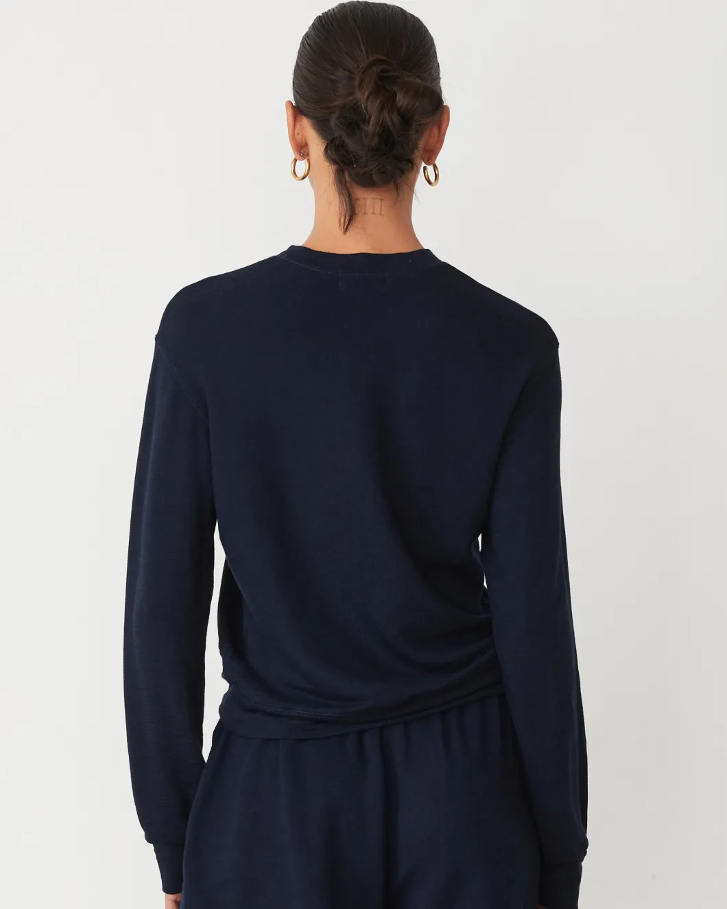 MONROW Supersoft Crew Neck Sweatshirt BLUEBLACK Online