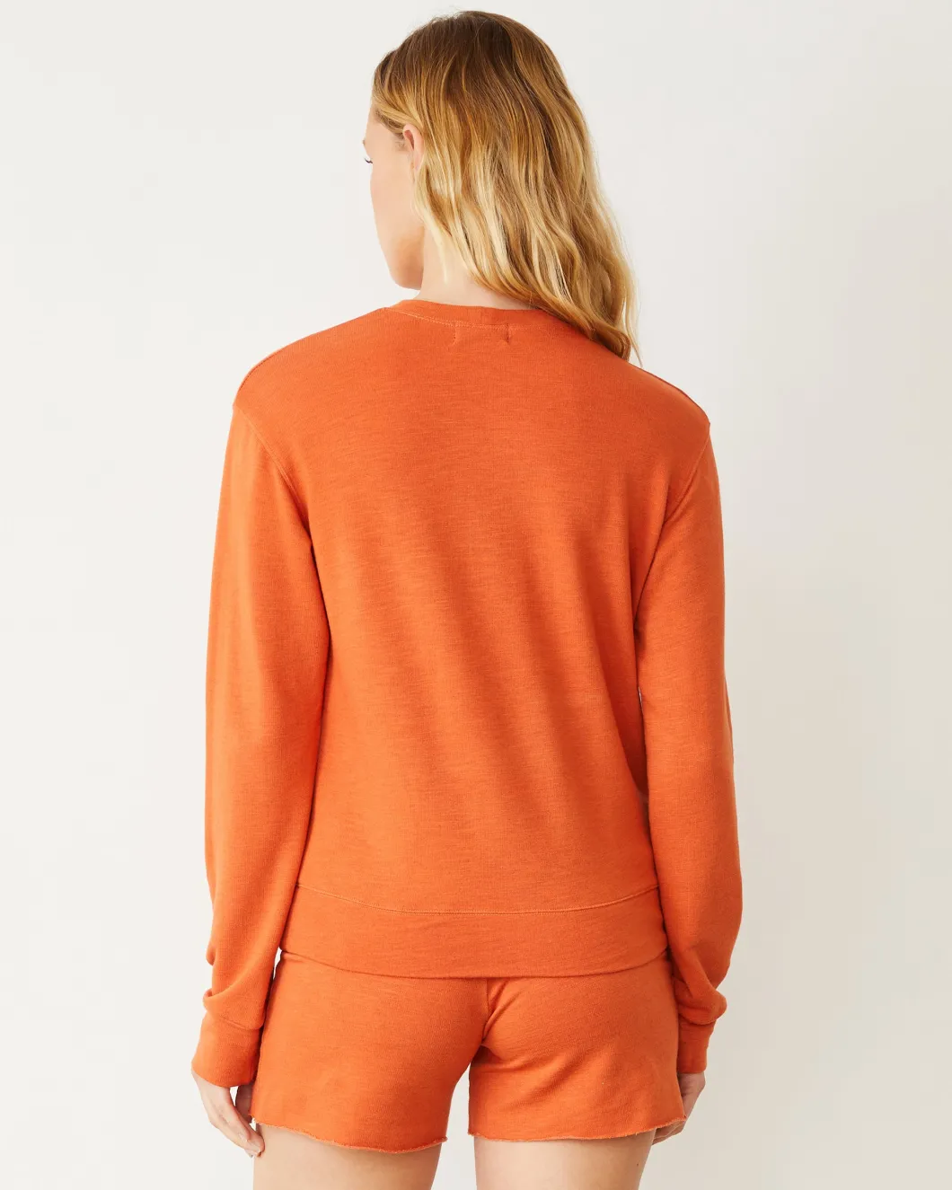 MONROW Supersoft Crew Neck Sweatshirt RUSTORANGE Discount