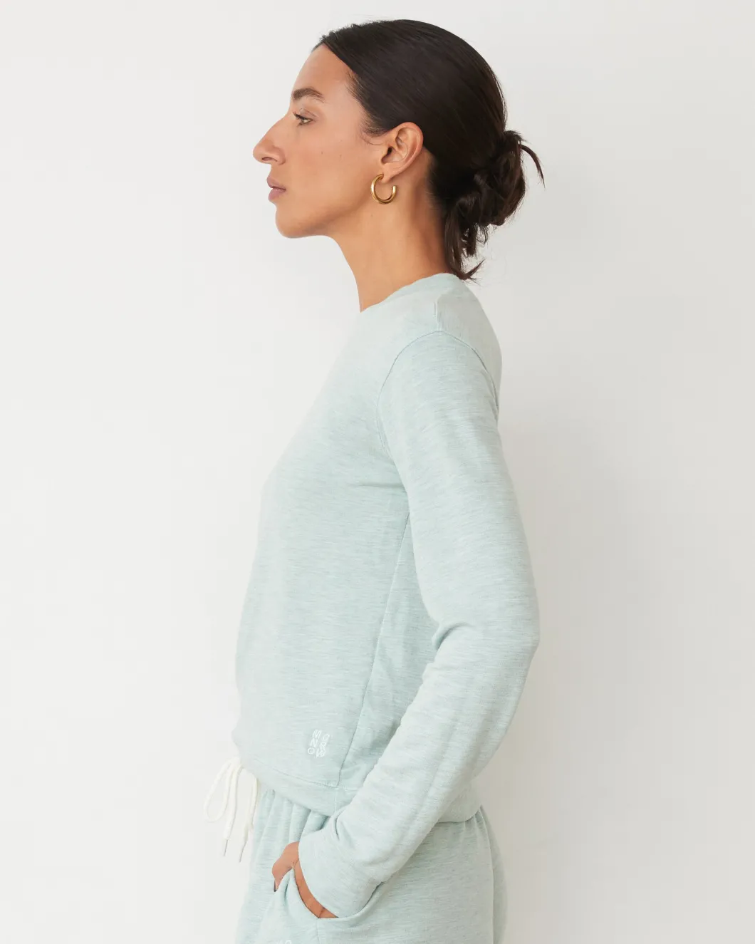 MONROW Supersoft Crew Neck Sweatshirt SEAFOAM Outlet