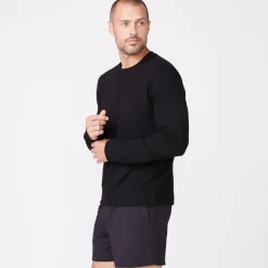 MONROW Supersoft Crew Neck Sweatshirt BLACK Best Sale