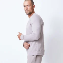 MONROW Supersoft Fleece Crew Neck Sweatshirt ACORN Cheap