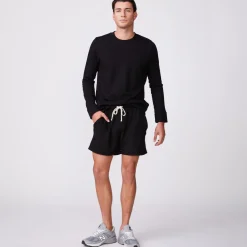 MONROW Supersoft Fleece Crew Neck Sweatshirt BLACK Shop