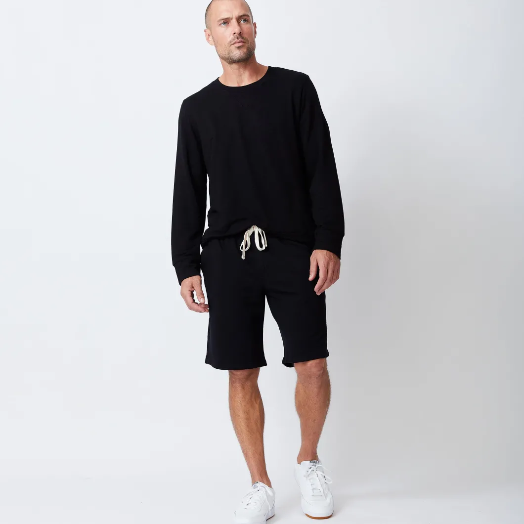 MONROW Supersoft Fleece Shorts BLACK Best