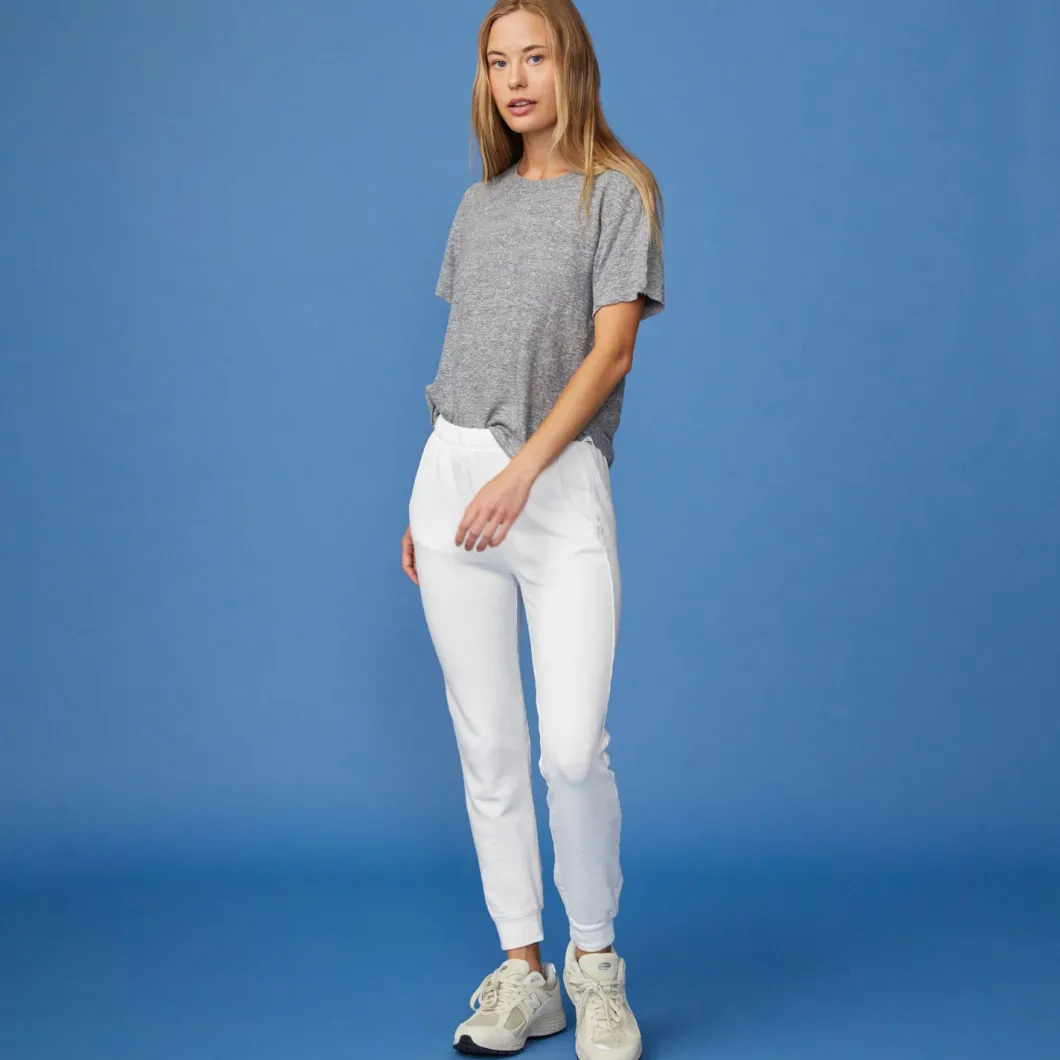 MONROW Supersoft Fleece Jogger WHITE Cheap