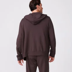 MONROW Supersoft Fleece Zip Up Hoody COCOA Discount