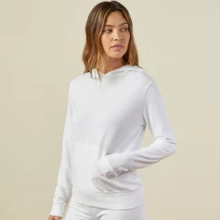 MONROW Supersoft Pullover Hoody WHITE Fashion