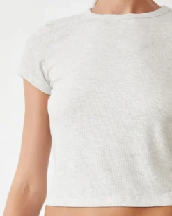 MONROW Supersoft Rib Mini Crew ASH New