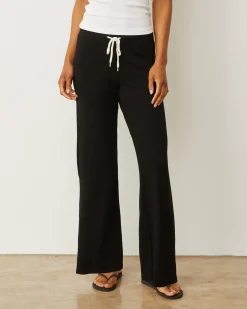 MONROW Supersoft Straight Leg Vintage Sweat BLACK Best