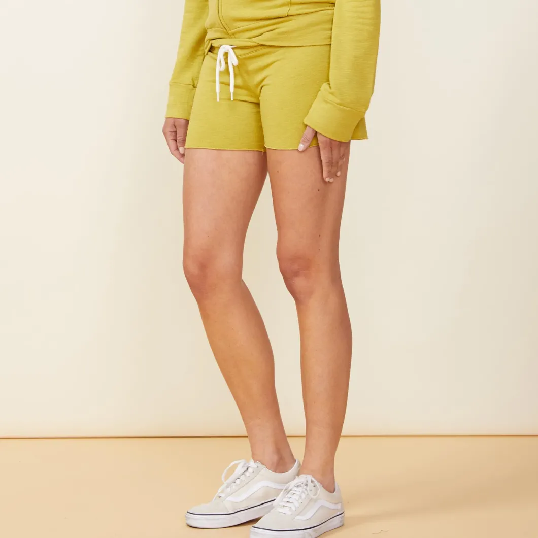 MONROW Supersoft Vintage Shorts AVOCADO New