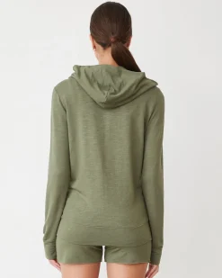 MONROW Supersoft Zip Up Hoody ARMY Store