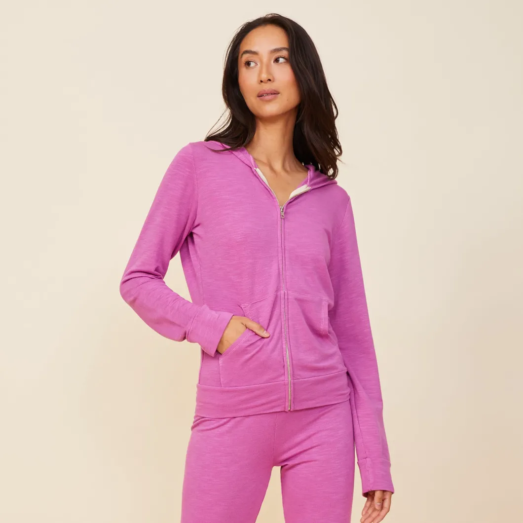 MONROW Supersoft Zip Up Hoody ACAI Store