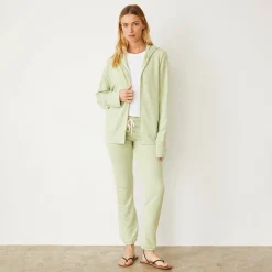 MONROW Supersoft Zip Up Hoody MATCHA Best