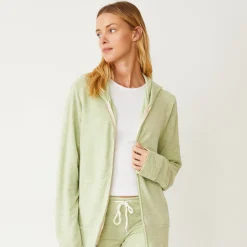 MONROW Supersoft Zip Up Hoody MATCHA Best