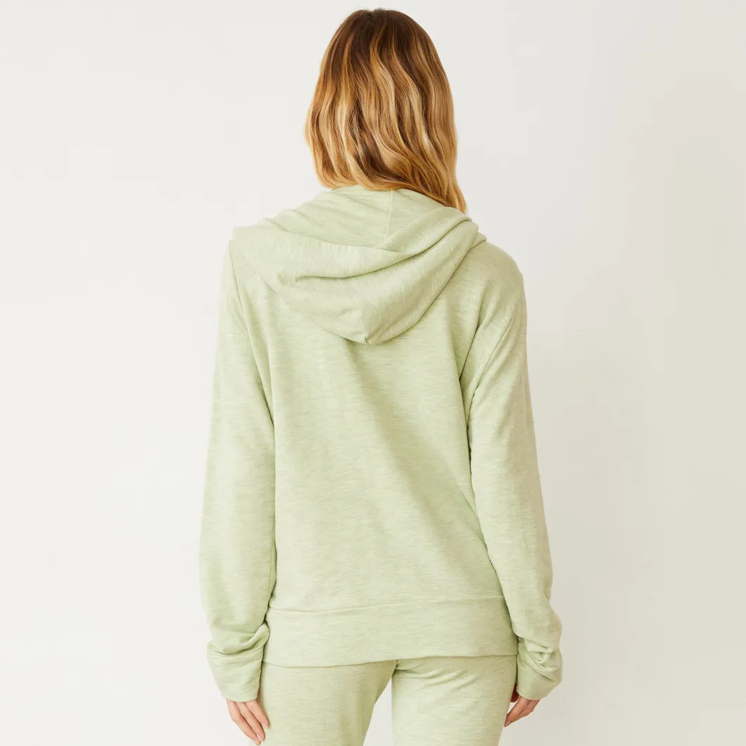 MONROW Supersoft Zip Up Hoody MATCHA Best