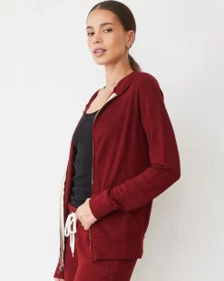 MONROW Supersoft Zip Up Hoody RUBY Online